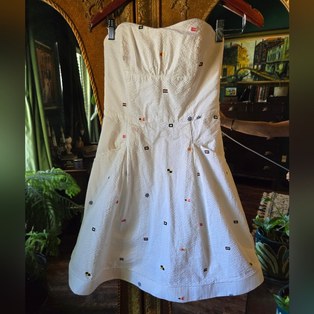 RARE Lilly Pulitzer Nautical Embroidered Dress